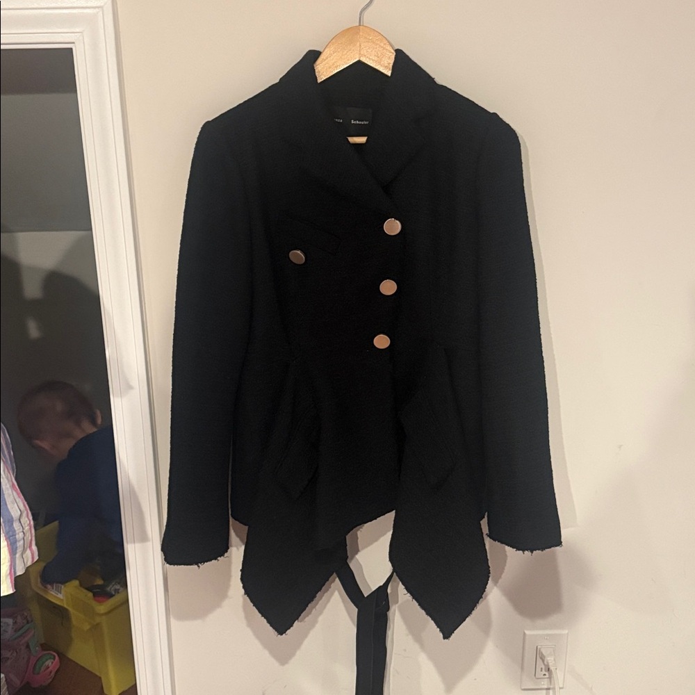 Proenza Schouler Black Asymmetrical Blazer - Picture 3 of 6